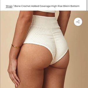 Montce Bone Crochet Added Cov High Waist Bottom
